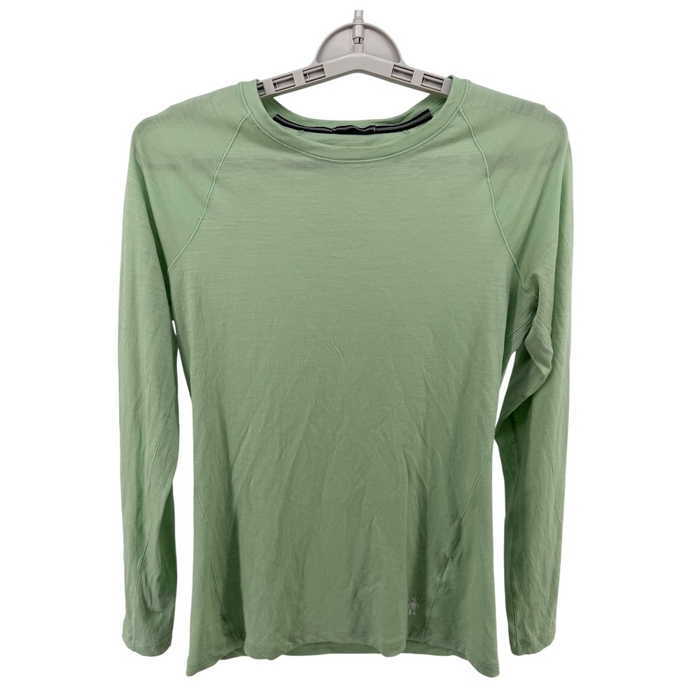 Smartwool Womens Merino Wool Long Sleeve Base Layer Top Sage Green Size M